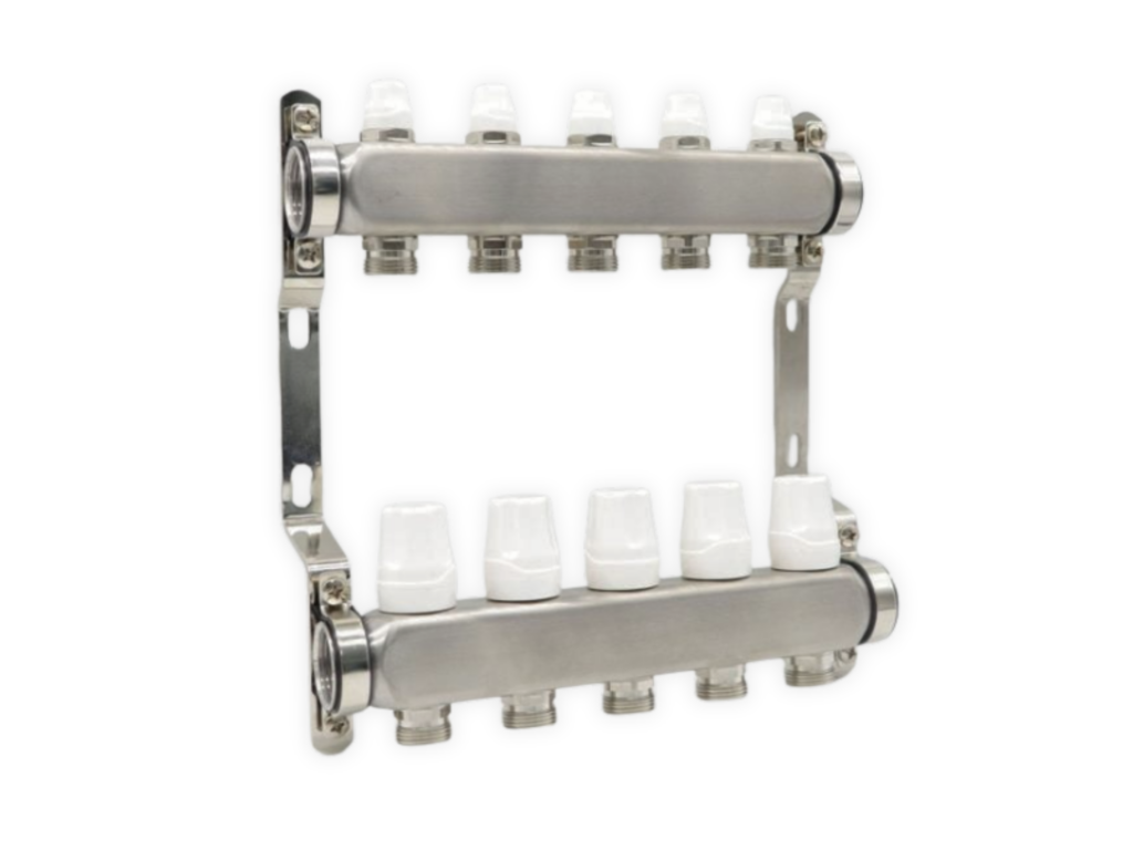 Razdjelnik za grijanje 6 izlaza – Sabirnik sa ventilima i nosačem