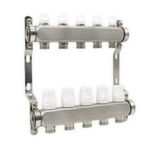 Razdjelnik za grijanje 3 izlaza – Sabirnik sa ventilima i nosačem