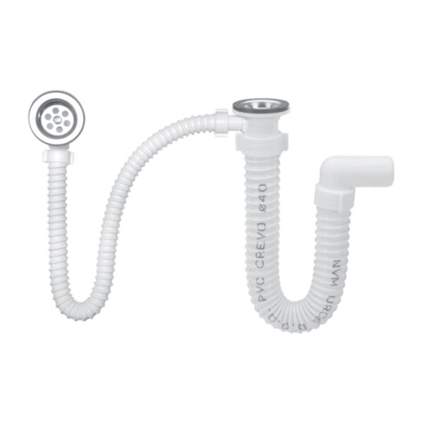 Sifon za kadu odliv-preliv elastični sa prohromskim vijkom NVM