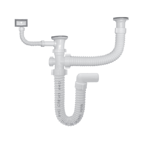 Sifon dvodjelne sudopere sa prelivom NVM