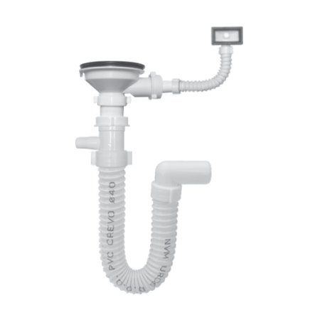 Sifon jednodjelne sudopere fi115 sa prelivom i priključkom za mašinu NVM