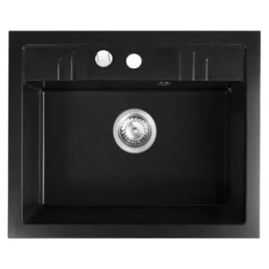 FERRO sudoper granitni CRNI 48x58CM MEZZO II DRGM1-48-58BA