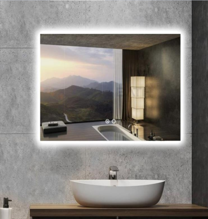 LED ogledalo za kupatilo AMBI 65×70 sa grijačem