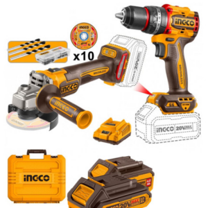 INGCO AKU set alata u koferu 2/1 CKLI20273E bušilica i brusilica