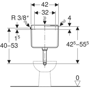Nazidni vodokotlić FONTANA AP112 GEBERIT sa jednokoličnskim ispiranjem